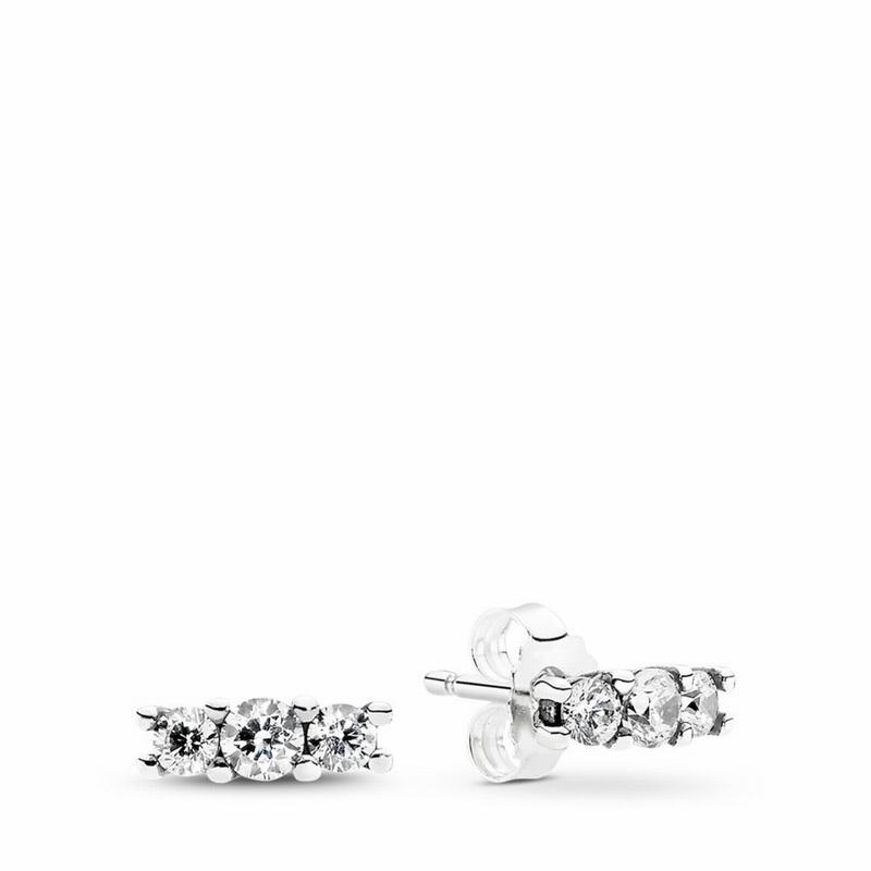 Pandora Sparkling Elegance Stud Earrings Ireland - Sterling Silver/Cubic Zirconia - 384921IFW